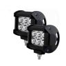 Allextreme EX6LD2F Waterproof 6 LED Fog Light Combo Beam Waterproof Heavy Duty Work Lamp for Motorcycle Bike Car and SUV (18W, White & Yellow, 2 PCS)