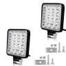 Allextreme EX16WY02 16 LED Square Fog Light 4 Inch Waterproof Driving Spot Lamp for Car, Motorcycle (48W, White & Amber) (PACK - 2)