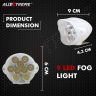 Allextreme EX9BMW1 9 LED Fog Light White Light Waterproof Mirror Mount Driving Work Lamp with Multicolor Beads for Motorcycles and Cars (15W, Multicolor Light, 1 PC)