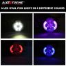 Allextreme EX6FO2P 6 LED Oval Fog Light Waterproof 7/8 Inch Handlebar Mirror Mount Headlamp for Electric Bike Scooter Motorcycle (12W, Multicolor Light, 2 PCS)