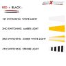 Allextreme EX14WY2 14 LED Round Fog Light 4 Inch Waterproof Driving Spot Strobe Lamp for Car, Motorcycle (42W, White & Amber, 2 PCS)