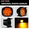 Allextreme EX9FYW2 Imported 9 LED Fog Light Spot Beam Waterproof Heavy Duty Pod Driving Work Lamp for Motorcycle Bike Car and SUV (15W, Yellow Light, 2 PCS)