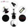 Allextreme 3 Car LED H4 6000K Headlight 25 Watt 2000LM Driving Headlamp Conversion Kit Car High/Low Beam Bright Beam Chip Fog Light for SUVs Trucks Sedans Motorcycle (White)