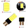 Allextreme EXT24CM Universal T10 LED Parking Light 24 SMD Super Bright Chipset Silicone License Plate Dome Indicator Lamp Bulb for Car Bike and Motorcycle (3W, White, 2 PCS)