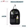 AllExtreme EXNCSOB Velvet Universal Car Auto Seat Back Multi Pocket Organizer Bag for Mobile, Bottle, Map, Magazines and Umbrella (Black)