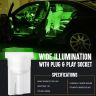 Allextreme EXTPLG3 Universal T10 LED Parking Light Super Bright Interior Pilot License Plate Dome Indicator Lamp Bulb for Car Bike and Motorcycle (1W, Green, 2 PCS)