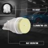 Allextreme EXT10XD Universal T10 LED Parking Light Super Bright Interior Pilot License Plate Dome Indicator Lamp Bulb for Car Bike and Motorcycle (1W, White, 2 PCS)