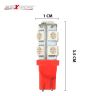 Allextreme EXZ10R2 Universal T10 LED Parking Light 9 SMD Super Bright Interior Pilot License Plate Dome Indicator Lamp Bulb for Car Bike and Motorcycle (3W, Red, 2 PCS)