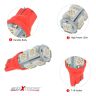 Allextreme EXZ10R2 Universal T10 LED Parking Light 9 SMD Super Bright Interior Pilot License Plate Dome Indicator Lamp Bulb for Car Bike and Motorcycle (3W, Red, 2 PCS)