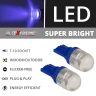 Allextreme EXT10XS Universal T10 LED Parking Light Super Bright Interior Pilot License Plate Dome Indicator Lamp Bulb for Car Bike and Motorcycle (2W, Blue, 2 PCS)