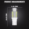Allextreme EXT10PS Universal T10 LED Parking Light 10 SMD Super Bright Interior Pilot License Plate Dome Indicator Lamp Bulb for Car Bike and Motorcycle (3W, White, 2 PCS)