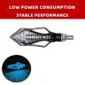 Allextreme EXAIBB2 9 LED Arrow Shape Turn Signal LED Indicators Light Blinking Light for All Bikes Suzuki Honda Kawasaki Yamaha (Blue, 9SMD, 2 PCS)