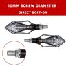 Allextreme EXAIBB2 9 LED Arrow Shape Turn Signal LED Indicators Light Blinking Light for All Bikes Suzuki Honda Kawasaki Yamaha (Blue, 9SMD, 2 PCS)