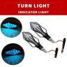 Allextreme EXAIBB2 9 LED Arrow Shape Turn Signal LED Indicators Light Blinking Light for All Bikes Suzuki Honda Kawasaki Yamaha (Blue, 9SMD, 2 PCS)