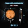 Allextreme EX9RY1P 9 LED Round Fog Light Waterproof Led Work light With Mounting Brackets for Cars and Motorcycle (27W, Yellow, 1Pc)