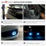 Allextreme EX35BE2P 3.5 Inches Universal Car Projector LED Fog Light COB Halo Blue Angel Eye Rings for Cars (10W, 2 PCS)