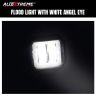 Allextreme EX3HW2W 2.5 Inch Square White Fog Light with White Halo Angel Eye Ring for Bike Motorcycle Car and Off Road SUV (20W, 2 Pcs)
