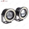 AllExtreme EX3WE2P 3 Inches Universal Car Projector LED Fog Light COB Halo White Angel Eye Rings for Cars (10W, 2 PCS)
