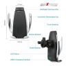AllExtreme EXWCNS5 Fast Charging Automatic Clamping Wireless Car Charger Mount Air Vent Mobile Holder Compatible with Qi Enabled Phones (10W)