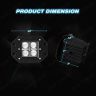 Allextreme EX4DPLP1 Dually Flush Mount 4D Optic Projector Lens CREE LED Fog Light for Truck Jeep Tractors (16W, White Light, 1 PC)