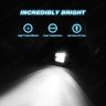 Allextreme EX4DPLP1 Dually Flush Mount 4D Optic Projector Lens CREE LED Fog Light for Truck Jeep Tractors (16W, White Light, 1 PC)