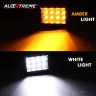 Allextreme EX24W2SP 12 LED CREE Fog Light Waterproof Flood Beam Off Road Driving CREE LED 24W Work Light With On/Off Switch for Motorcycle and Cars (Yellow and White, 2 Pcs)