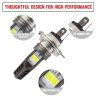 Allextreme EXM11R2 H4 High Brightness COB LED Headlight Bulb 1200LM Waterproof Head Lamp Bulb for Cars and Motorcycles (9W, White Light, 2 PCS)