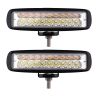 Allextreme EXF18W2 18 LED Fog Light Waterproof 6 inch Dual Row CREE LED Flood Beam Work DRL Lamp for Bikes Cars & Motorcycles (Pack of 2)