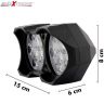 Allextreme EXF18LS 18 LED Fog Light Spot Beam Waterproof Heavy Duty White Pod Driving Lamp for Motorcycle Bike Car SUV (30W, Spot + Strobe Lamp)