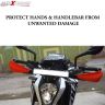 Allextreme EXHGDR1 Universal Bike Handlebar Handguard Finger Brush Wind Protector Compatible for Duke 125, 200, 250 & 390 Motorcycles (Red) (AE_Hand_RD)