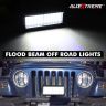 Allextreme EX48LFL02 Universal 48 LED Light Flood Spot Combo Beam Light Multi-Purpose Warning Fog Lamp for Bike, Motorcycle and Cars (72W, White, 2Pcs)