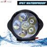 Allextreme EX06L3T 6 LED Fog Light White Light Waterproof Mirror Mount Driving Work Lamp for Motorcycles and Cars (10W, 2 PCs)
