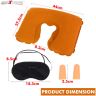 Allextreme EXTNPSM Inflatable Travel Pillow Luxury Memory Foam Neck & Head Support Pillow Soft Sleeping Rest Cushion Include Sleep Mask, Ear Plugs for Airplane Car & Home (Colors may Vary)