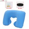 Allextreme EXTNPSM Inflatable Travel Pillow Luxury Memory Foam Neck & Head Support Pillow Soft Sleeping Rest Cushion Include Sleep Mask, Ear Plugs for Airplane Car & Home (Colors may Vary)
