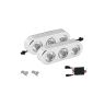 Allextreme EX3LSL1 3 LED Flash Strobe Lamp Police Emergency Warning Light for Motorcycle Cars and Bike (9W, Red & Blue, Set of 1)