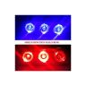 Allextreme EX3LSL1 3 LED Flash Strobe Lamp Police Emergency Warning Light for Motorcycle Cars and Bike (9W, Red & Blue, Set of 1)