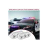 Allextreme EX3LSL1 3 LED Flash Strobe Lamp Police Emergency Warning Light for Motorcycle Cars and Bike (9W, Red & Blue, Set of 1)