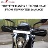 AllExtreme EXHGDB1 Universal Bike Handlebar Handguard Finger Brush Wind Protector Compatible for Duke 125, 200, 250 & 390 Motorcycles (Black)