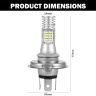 Allextreme EXM11R1 H4 High Brightness COB LED Headlight Bulb 1200LM Waterproof Head Lamp Bulb for Cars and Motorcycles (9W, White Light, 1 PC)