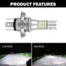 Allextreme EXM11R1 H4 High Brightness COB LED Headlight Bulb 1200LM Waterproof Head Lamp Bulb for Cars and Motorcycles (9W, White Light, 1 PC)