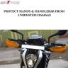 AllExtreme EXHGDO1 Universal Bike Handlebar Handguard Finger Brush Wind Protector Compatible for Duke 125, 200, 250 & 390 Motorcycles (Orange)