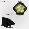 Allextreme EX12RLW 6 LED Fog Light White Light Waterproof Mirror Mount Driving Work Lamp with Switch and Mounting Holes for Motorcycles and Cars (9W, 2 PCS)