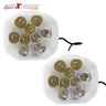 Allextreme EX9F2RS 9 LED Fog Light with Red Green Blue Beads Waterproof White Spot Beam Driving Lamp with Handlebar Switch for Motorcycle Bike Car SUV (20W, 2 PCS)
