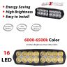 Allextreme EXL23S2 Imported Universal 16 LED Fog Light Off/On Road Driving Work Lamp with 7/8 Inch Handlebar Switch for Bike Cars(24W, White Light, 2 PCS, 6 Months Warranty)
