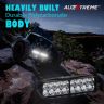 Allextreme EXL23S2 Imported Universal 16 LED Fog Light Off/On Road Driving Work Lamp with 7/8 Inch Handlebar Switch for Bike Cars(24W, White Light, 2 PCS, 6 Months Warranty)
