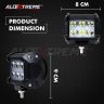 Allextreme EX5D6S2 6 LED Fog Light Waterproof 5D Spot Beam Work Lamp with Handlebar Switch for All Bike Cars SUV and Motorcycles (18W, White Light, 2 PCS)