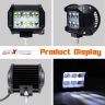 Allextreme EX5D6S2 6 LED Fog Light Waterproof 5D Spot Beam Work Lamp with Handlebar Switch for All Bike Cars SUV and Motorcycles (18W, White Light, 2 PCS)