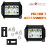 Allextreme EX5D6S2 6 LED Fog Light Waterproof 5D Spot Beam Work Lamp with Handlebar Switch for All Bike Cars SUV and Motorcycles (18W, White Light, 2 PCS)