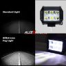 Allextreme EX5D6S2 6 LED Fog Light Waterproof 5D Spot Beam Work Lamp with Handlebar Switch for All Bike Cars SUV and Motorcycles (18W, White Light, 2 PCS)