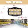 Allextreme EXL21S2 Universal LED Fog Light Driving Work Lamp for Bike Cars and Motorcycle (8 Led, 2Pcs With Switch)